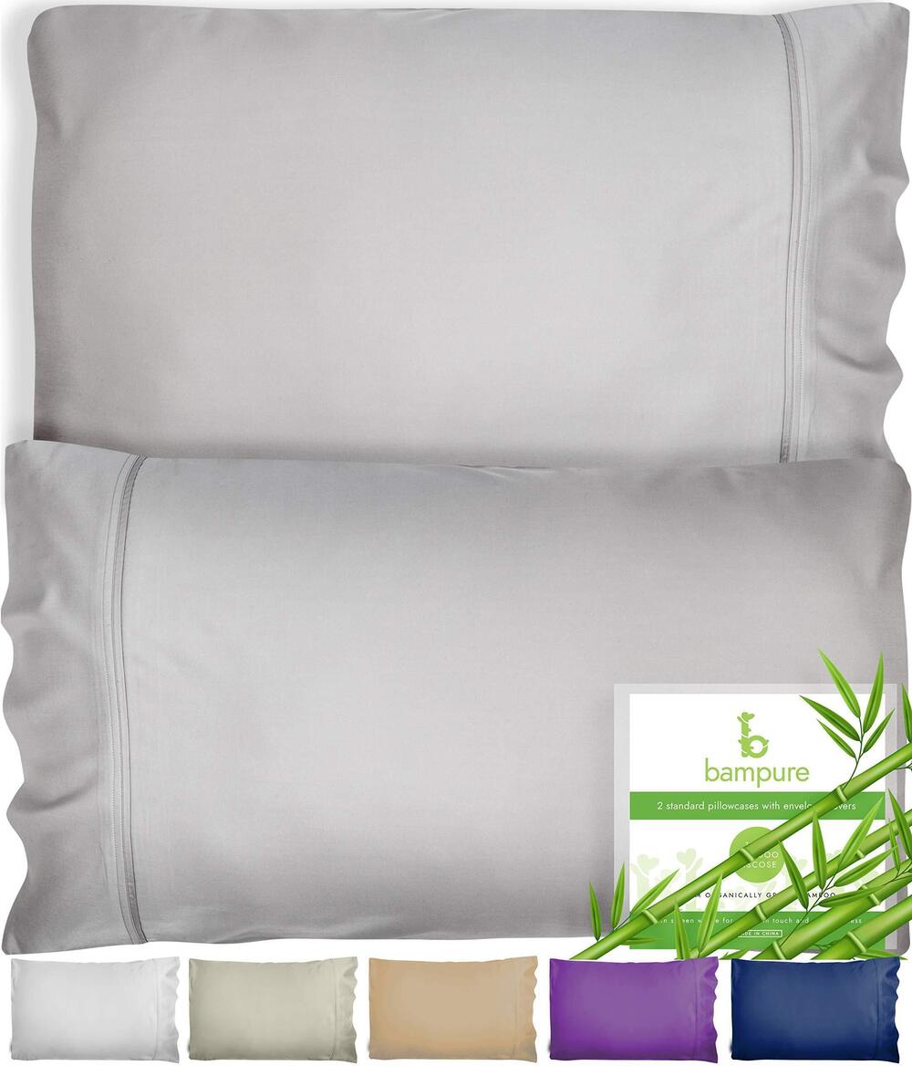 2070 King Pillow Cases Set of 2-100% Viscose derived from Bamboo Pillowcase
